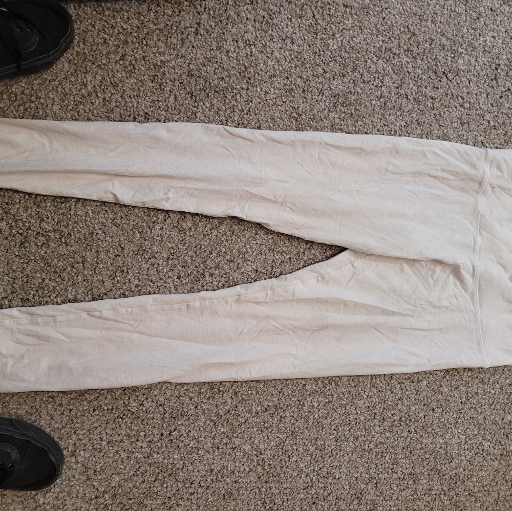 White yoga pants
